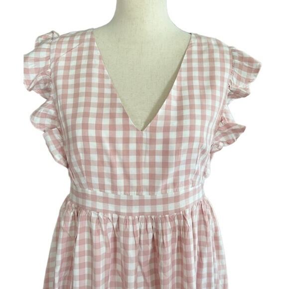 Jack by BB Dakota Gingham Pink and‎ White Dress Size 2 - Picture 5 of 9